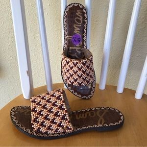 New Sam Edelman Gunner 3 beaded sandals 6.5